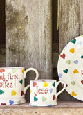 Personalised Polka Hearts Small Mug